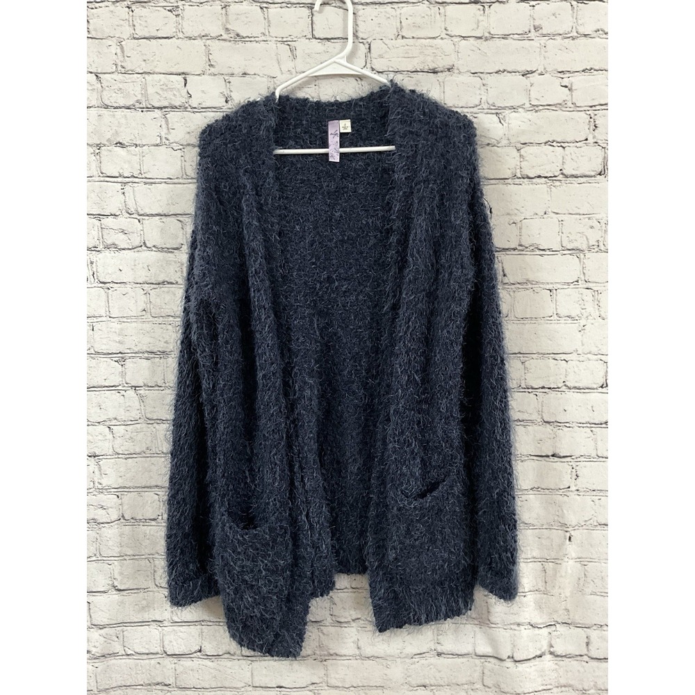 Alya Women's Knit Cardigan Open Front Dark Blue Small‎
